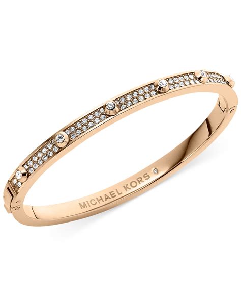 michael kors quartz rose gold bracelet women& 39|Michael Kors diamond bangle bracelet.